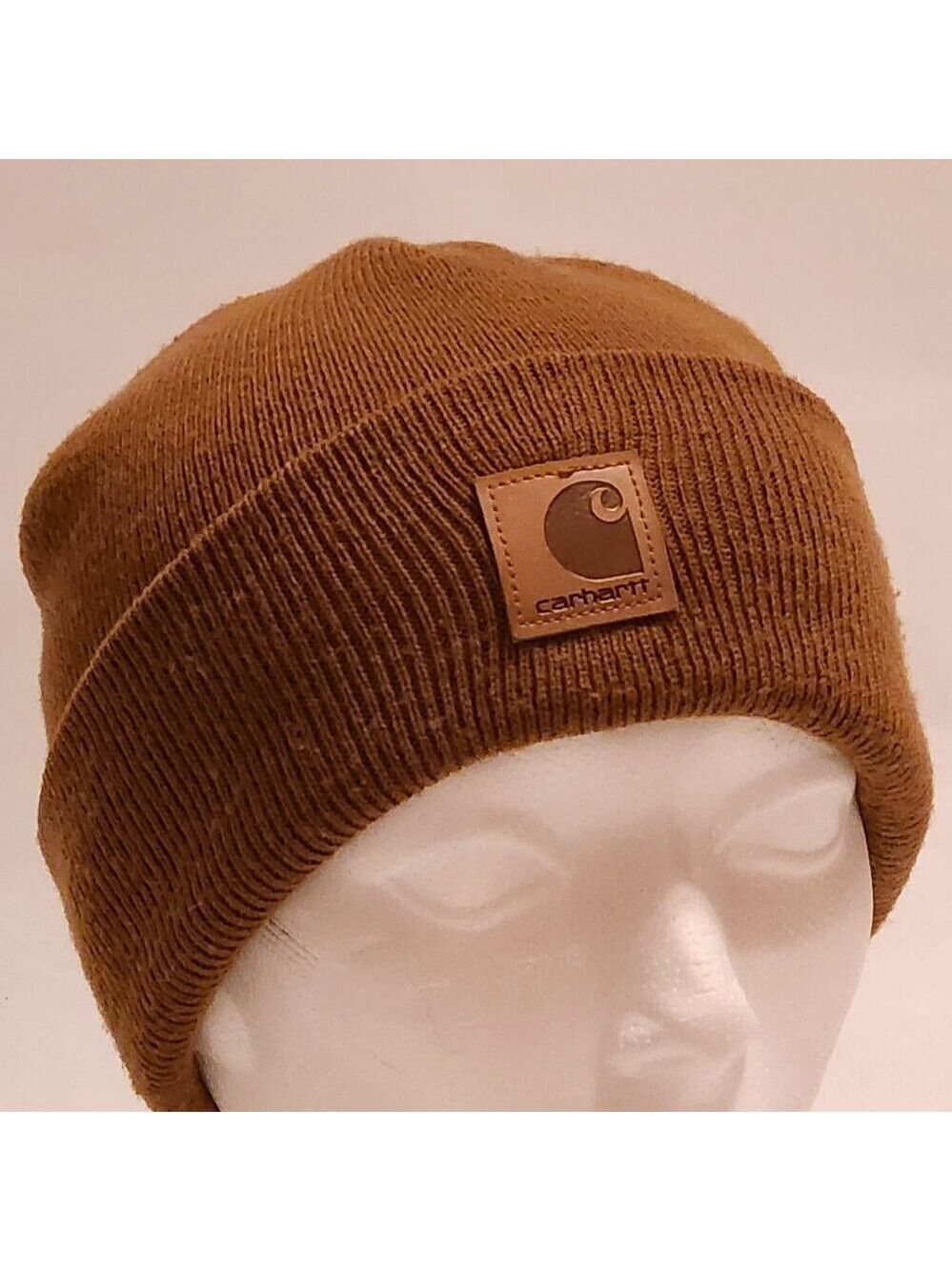 KNIT Carhartt Hat with Patch Logo BROWN CHILD/Youth Size